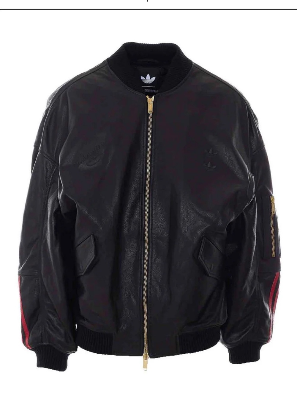 Adidas X Willy Chavarria Mens Leather Bomber Jacket